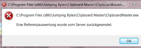 Eine Referenzauswertung Wurde Vom Server Zurückgesendet